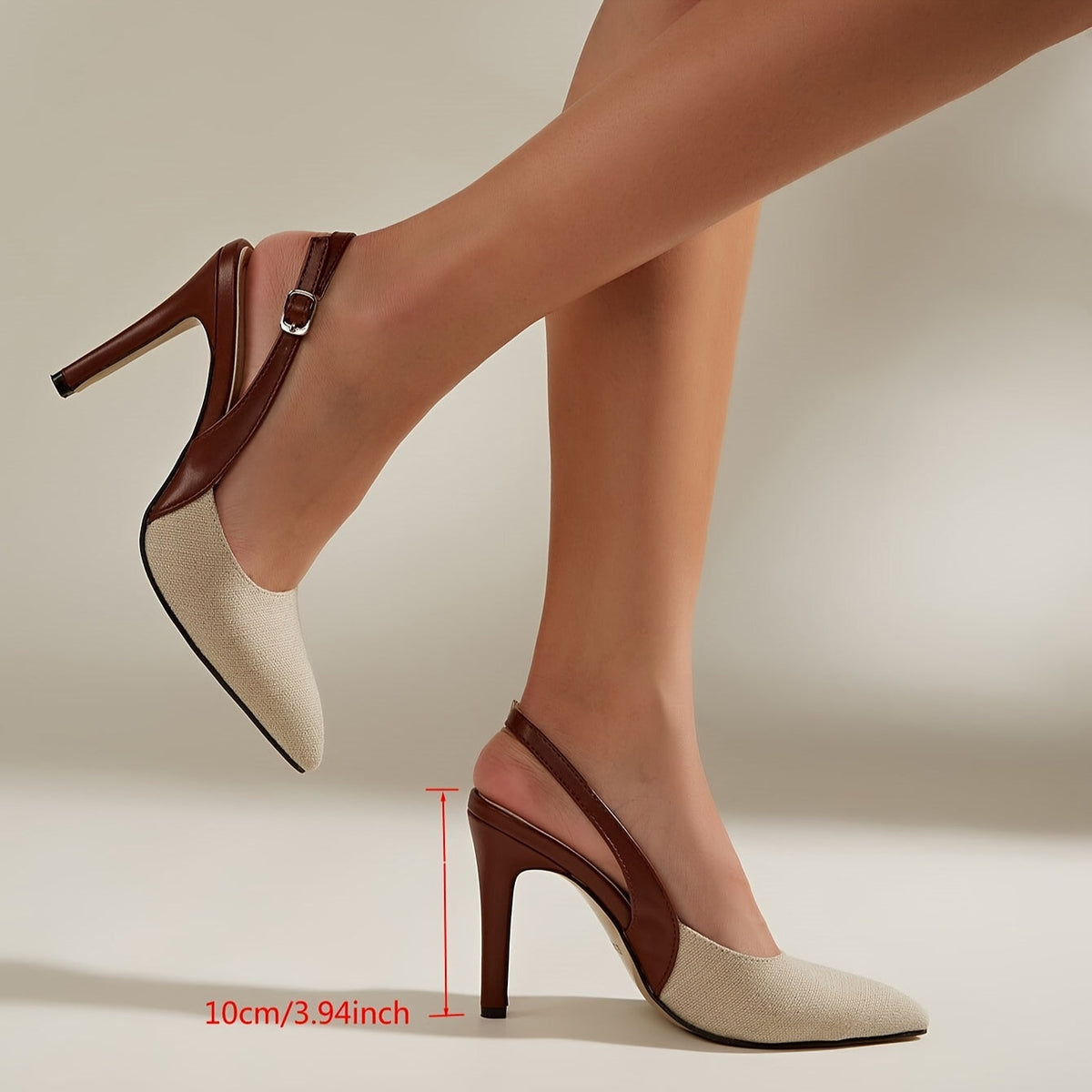 Marjorie Contrast Slingback Heels