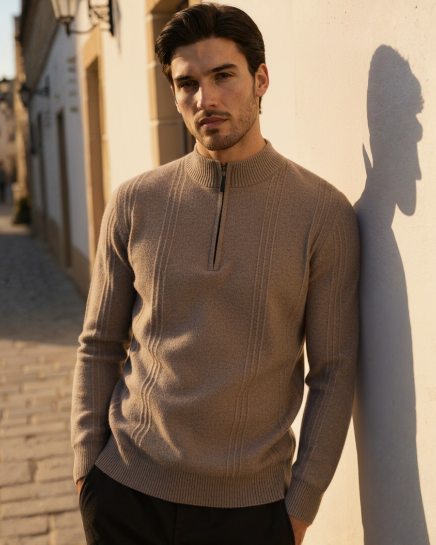 Manus Cashmere Ribbed Half-Zip