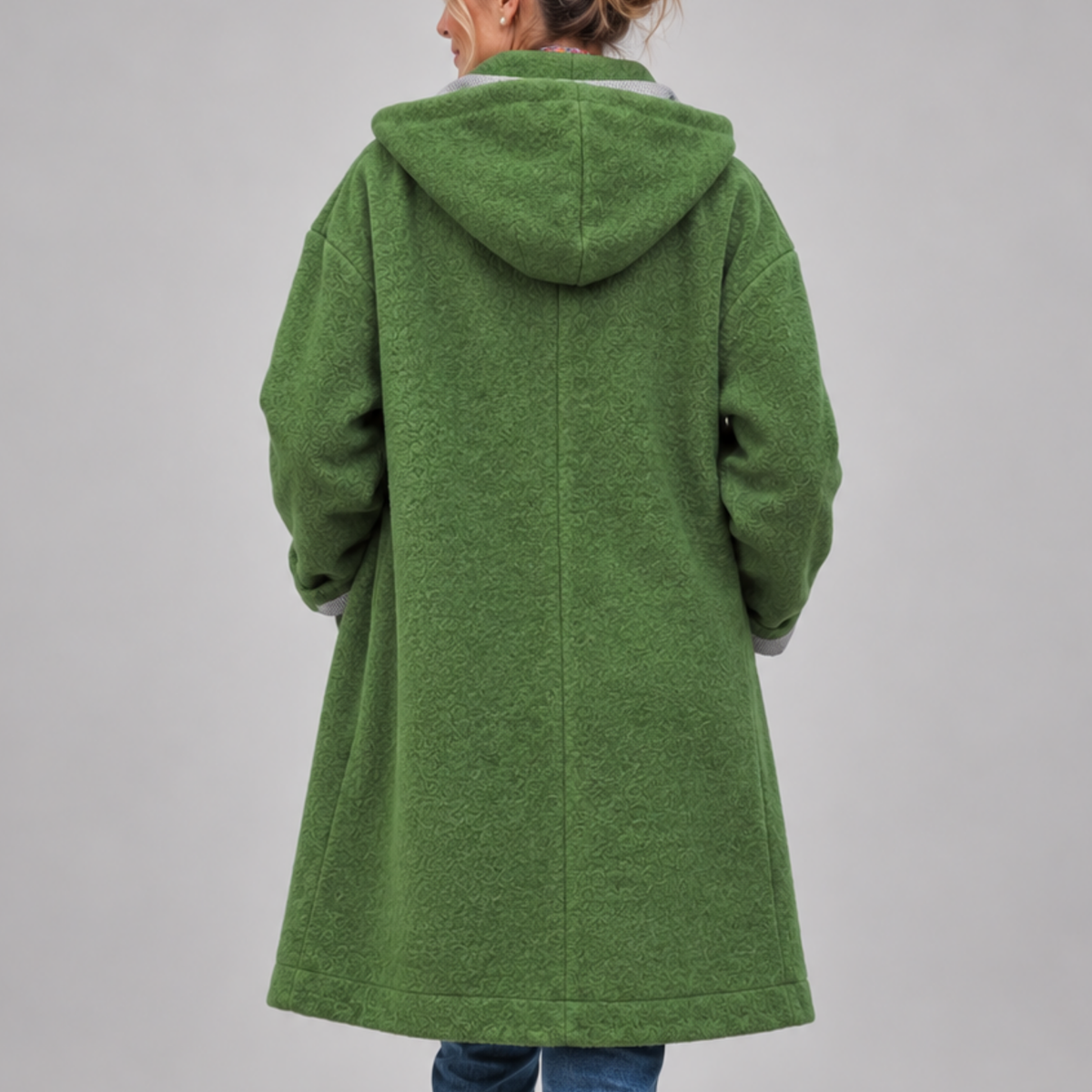 Ava Hooded Textured Coat