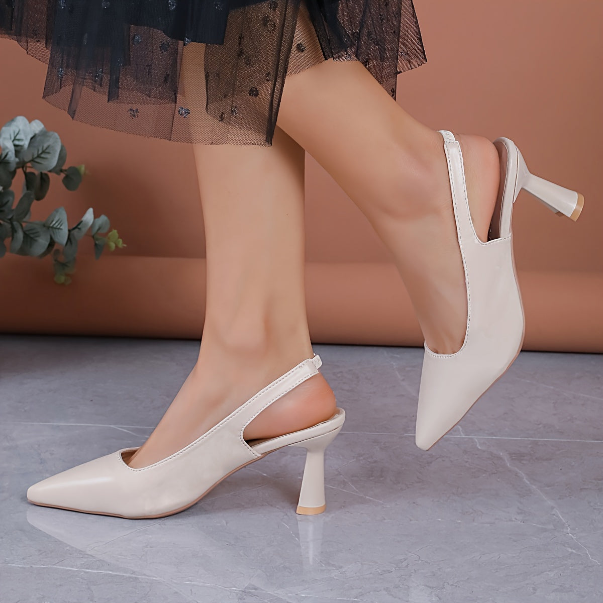 Marina Pointed Slingback Heels