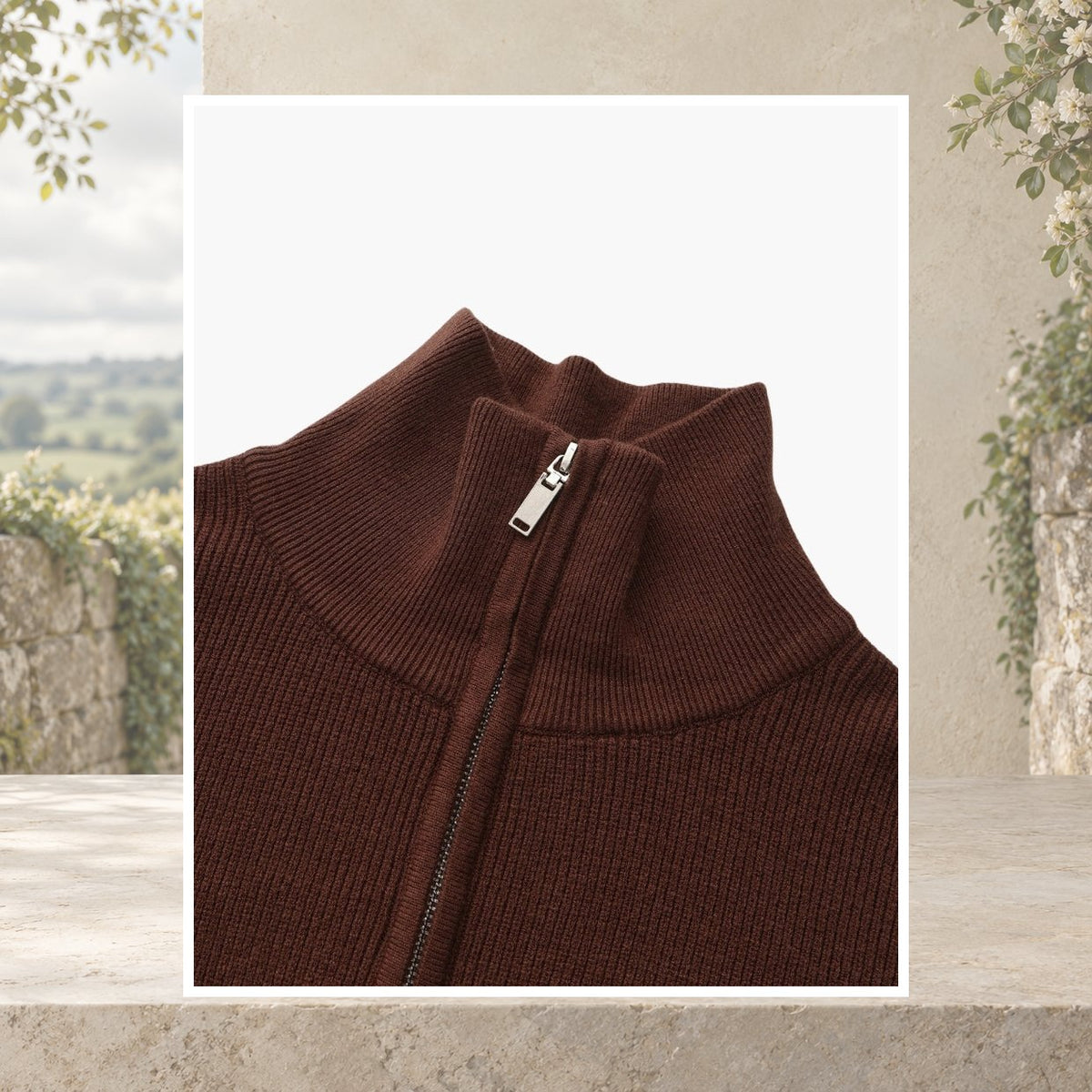 Caolan Ribbed Half-Zip Jumper