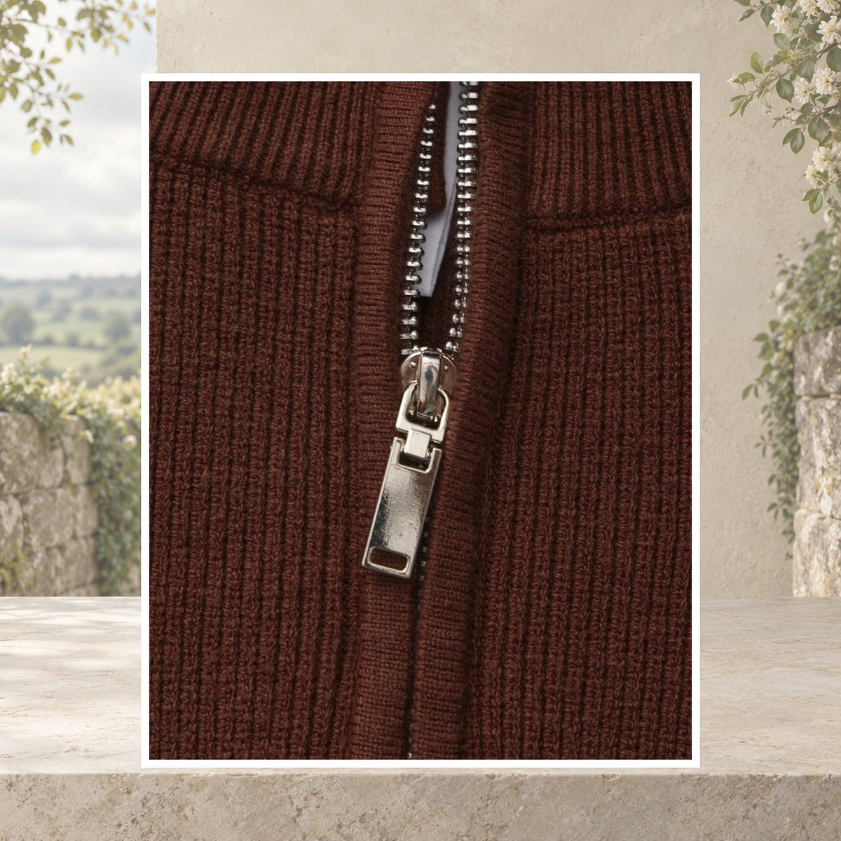 Caolan Ribbed Half-Zip Jumper
