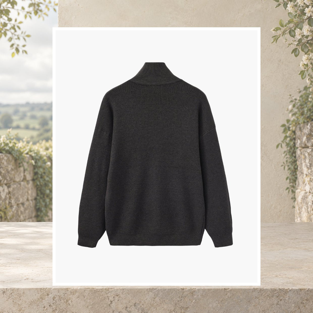 Caolan Ribbed Half-Zip Jumper