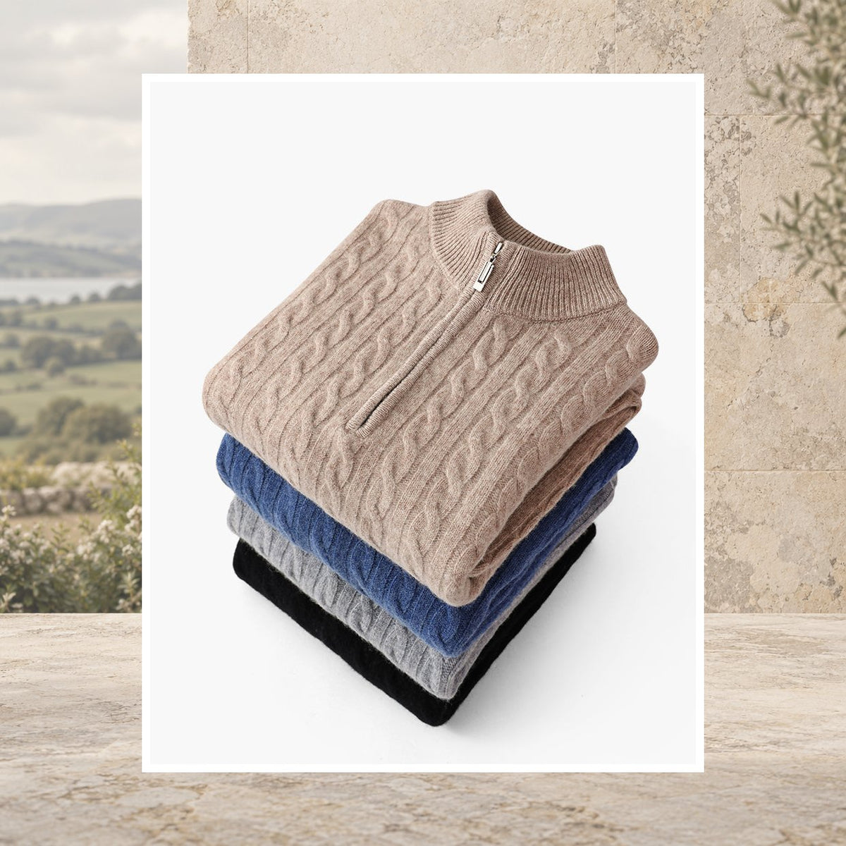 Enda Cashmere Half-Zip