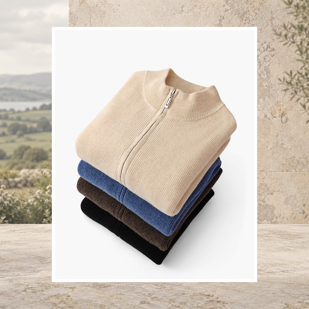 Nevin Cashmere Zip Vest