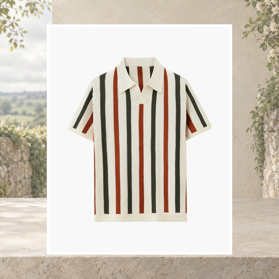 Killian Stripe Knit Polo