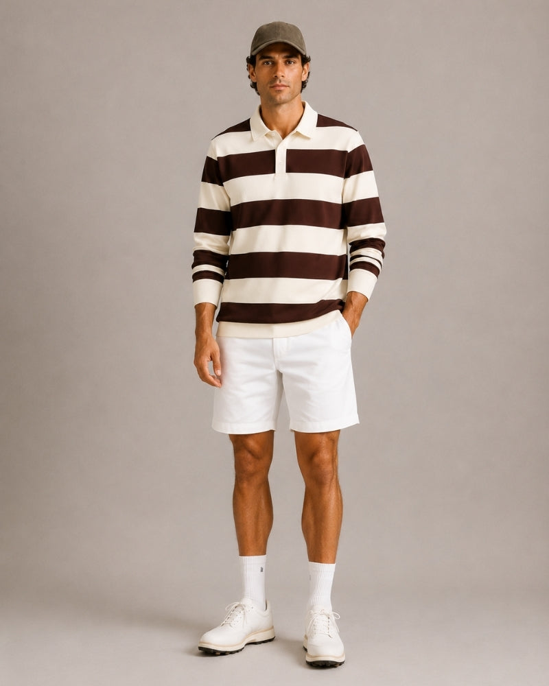 Ruairi Vintage Stripe Rugby Polo