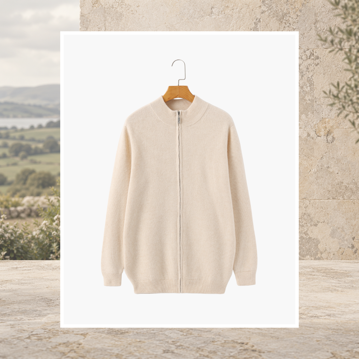 Nevin Cashmere Zip Vest