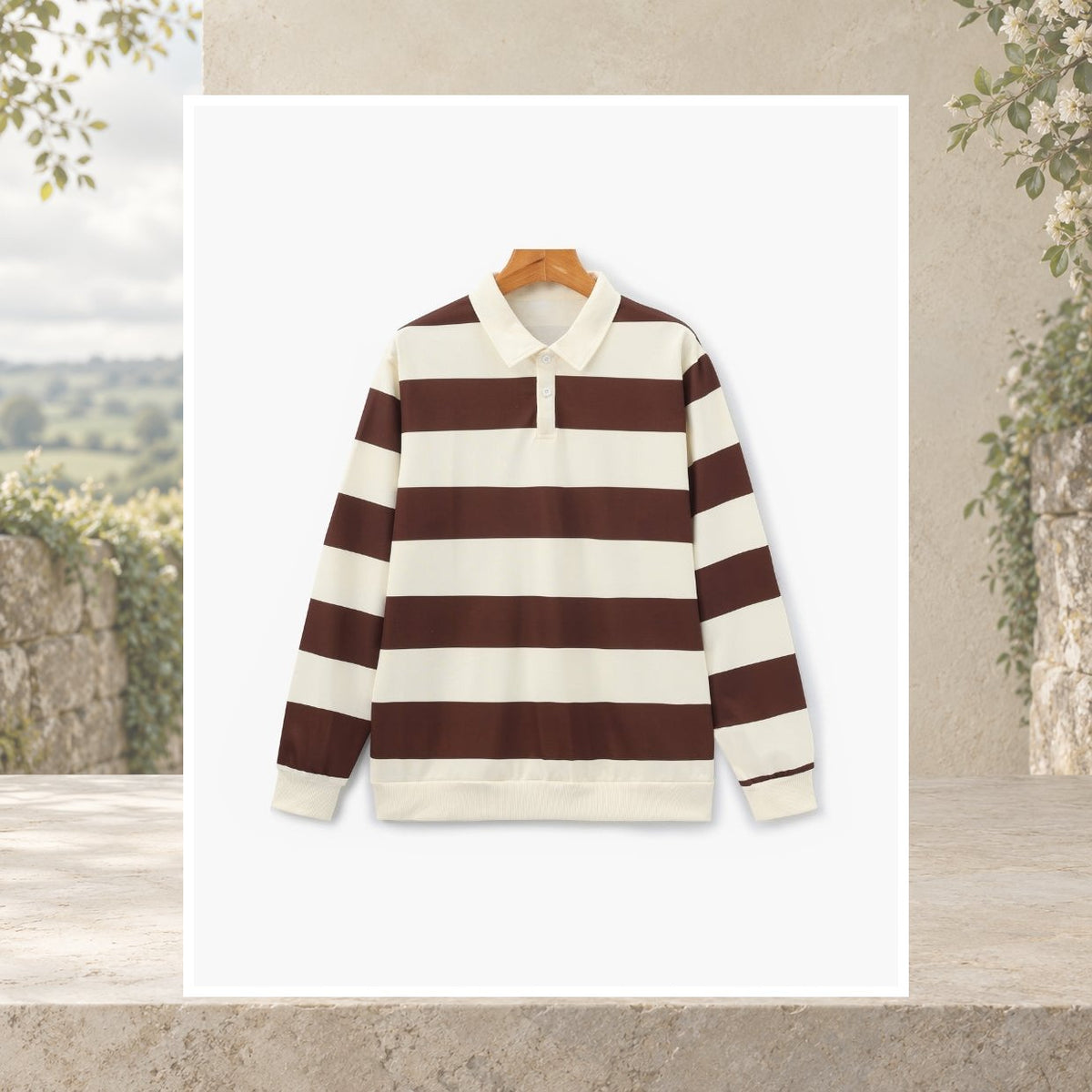 Ruairi Vintage Stripe Rugby Polo