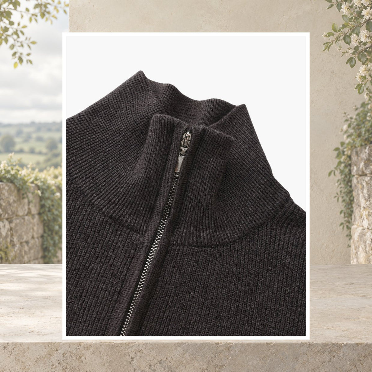 Caolan Ribbed Half-Zip Jumper