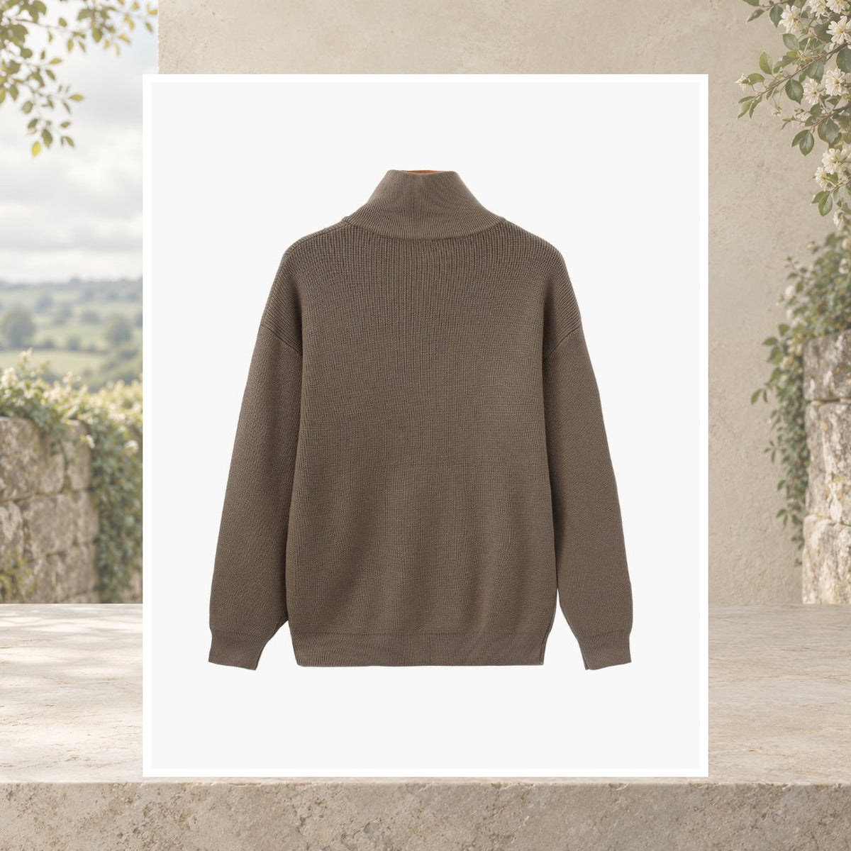 Caolan Ribbed Half-Zip Jumper