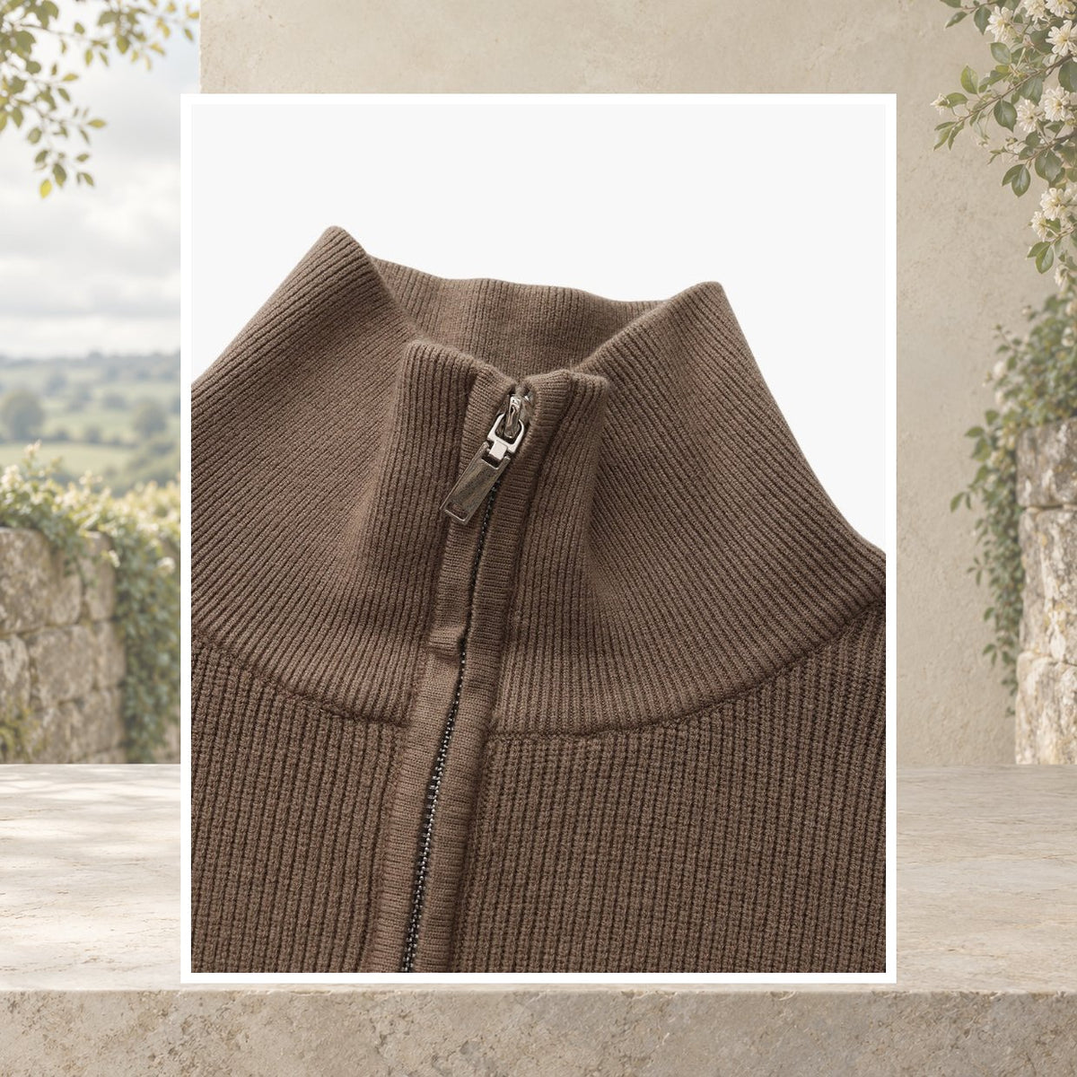 Caolan Ribbed Half-Zip Jumper