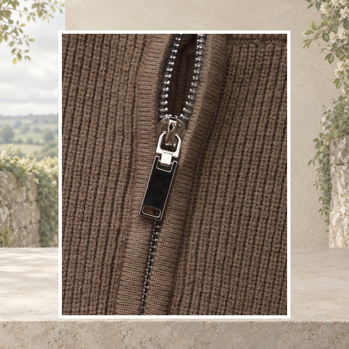 Caolan Ribbed Half-Zip Jumper