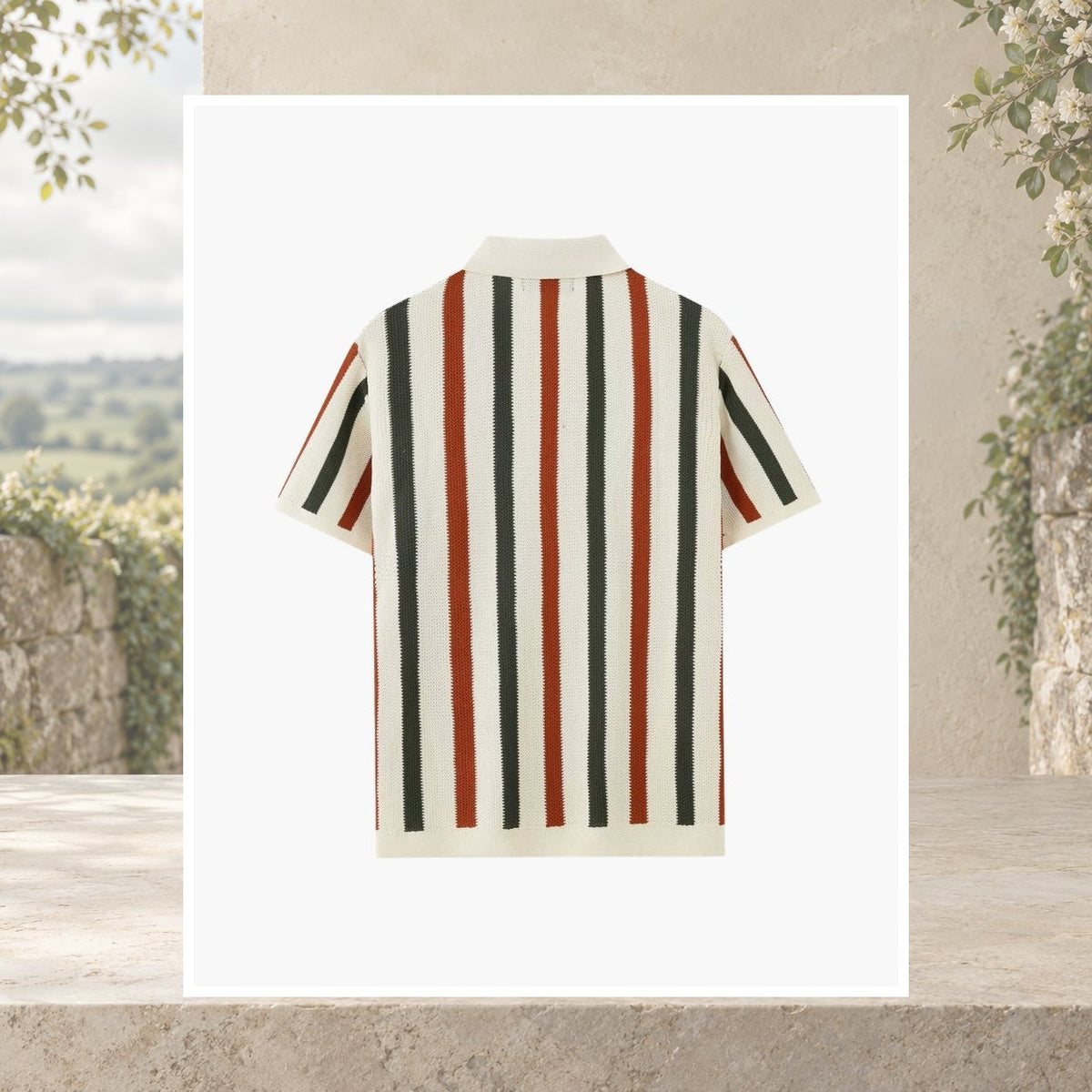 Killian Stripe Knit Polo