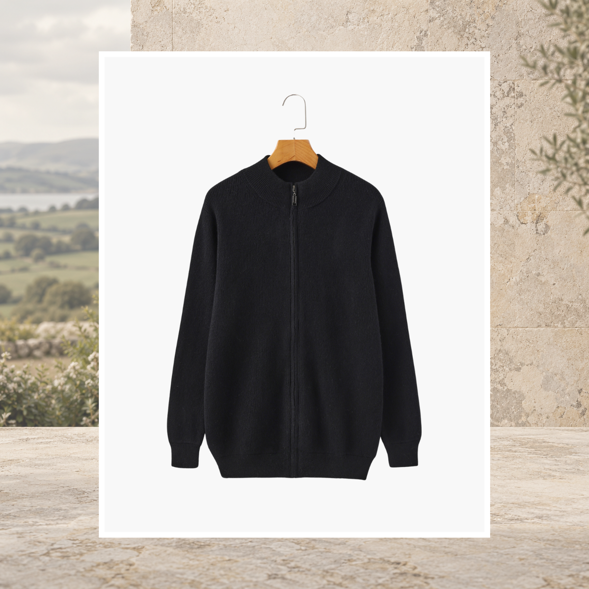 Nevin Cashmere Zip Vest