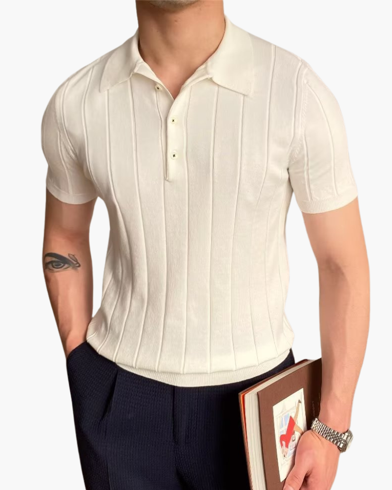Martin Ribbed Cotton Polo