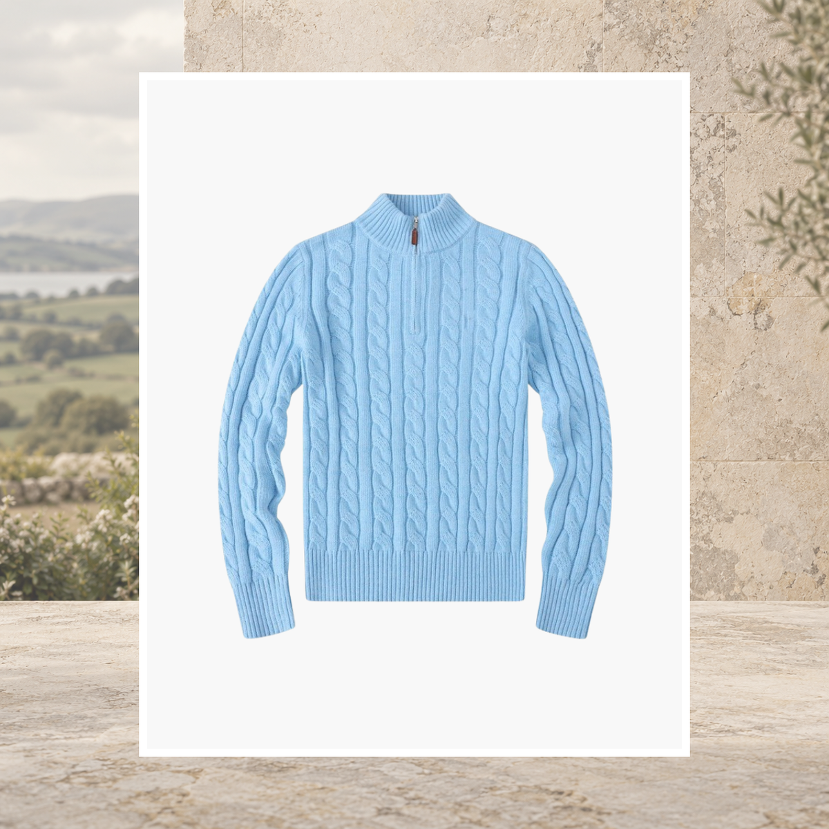 Aoibhinn Cotton Half-Zip Sweater