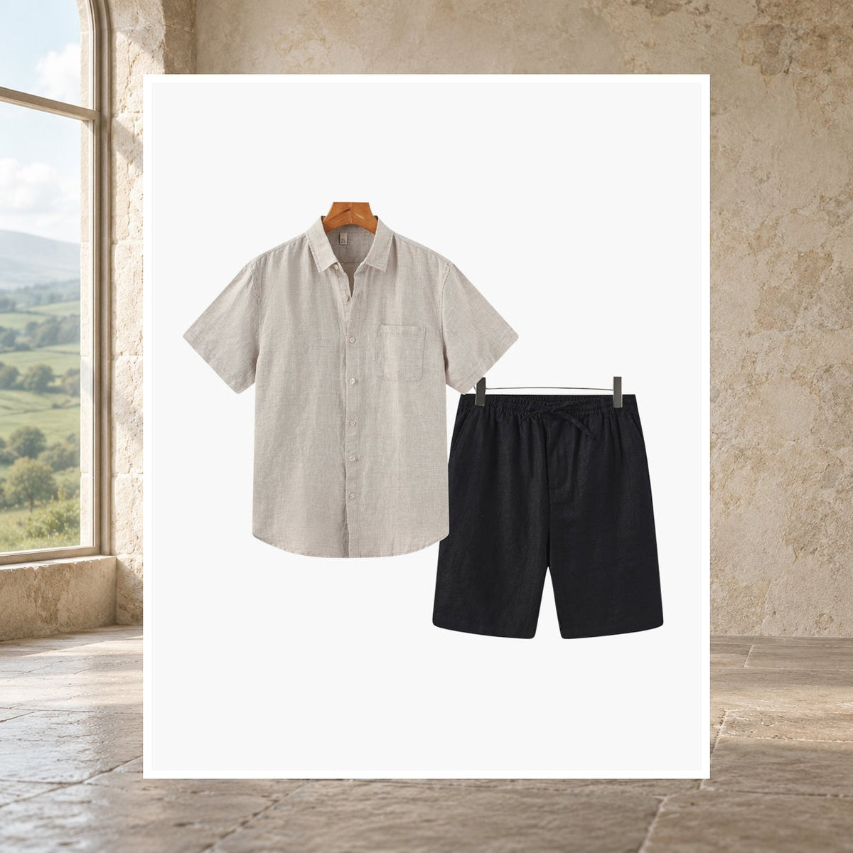 Eoin Linen Shorts Set