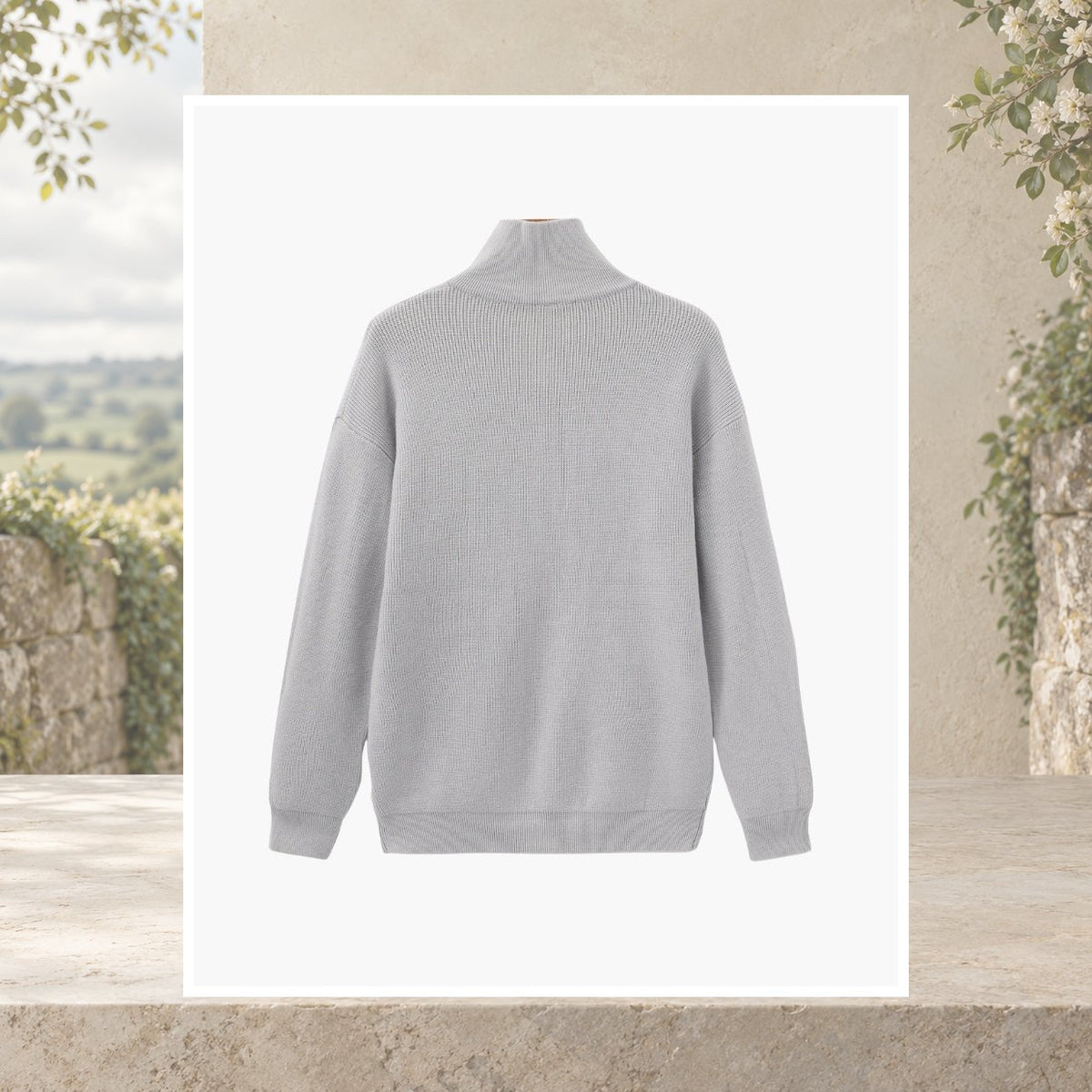 Caolan Ribbed Half-Zip Jumper