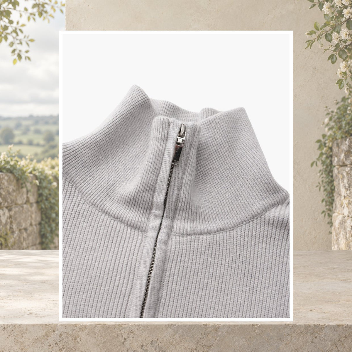 Caolan Ribbed Half-Zip Jumper