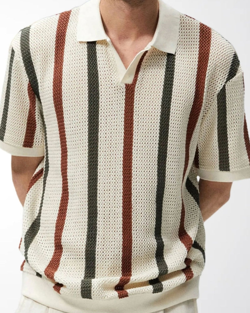 Killian Stripe Knit Polo