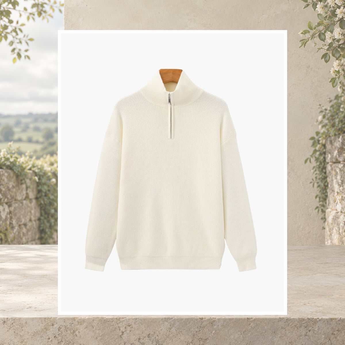 Caolan Ribbed Half-Zip Jumper