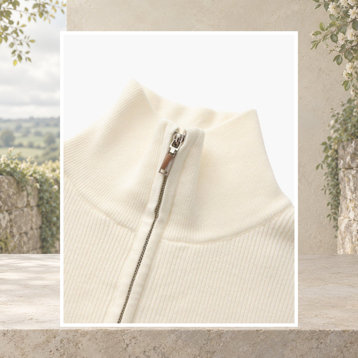 Caolan Ribbed Half-Zip Jumper