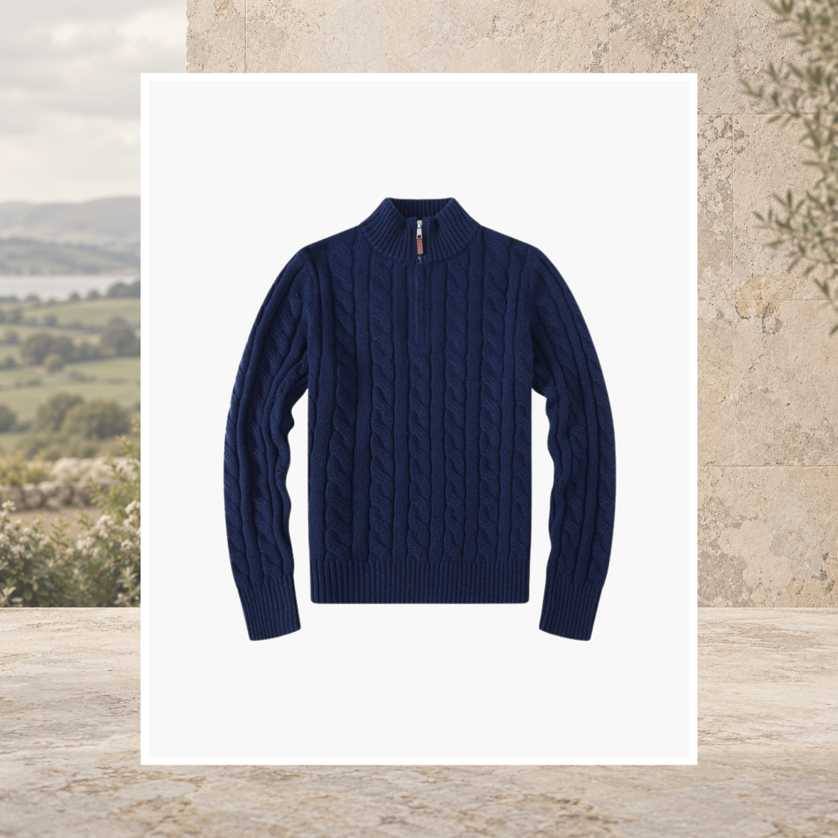Aoibhinn Cotton Half-Zip Sweater