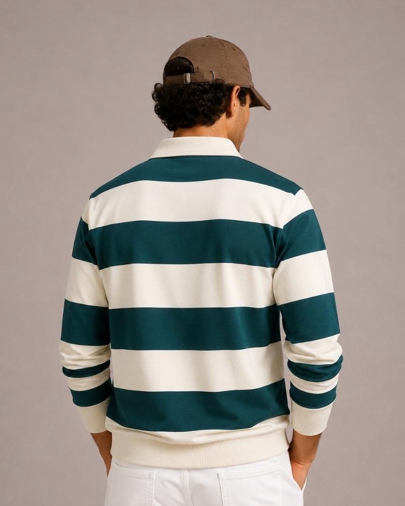 Ruairi Vintage Stripe Rugby Polo