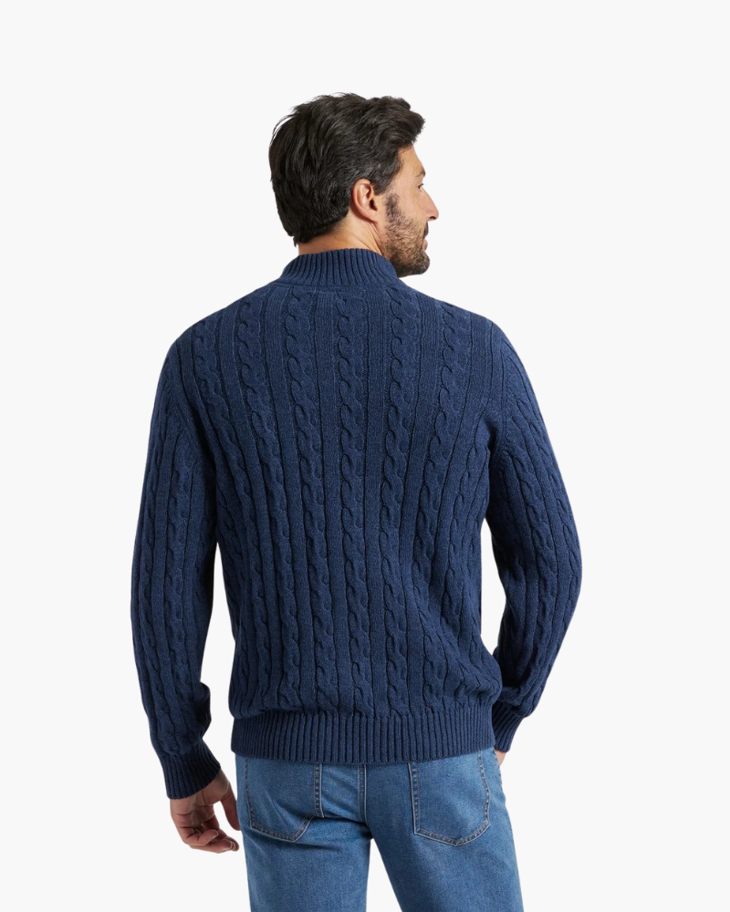 Glen Cotton Half-Zip Jumper