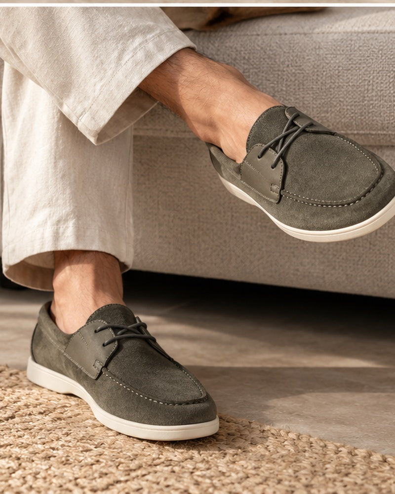 Eamon Suede Lace-Up Loafers