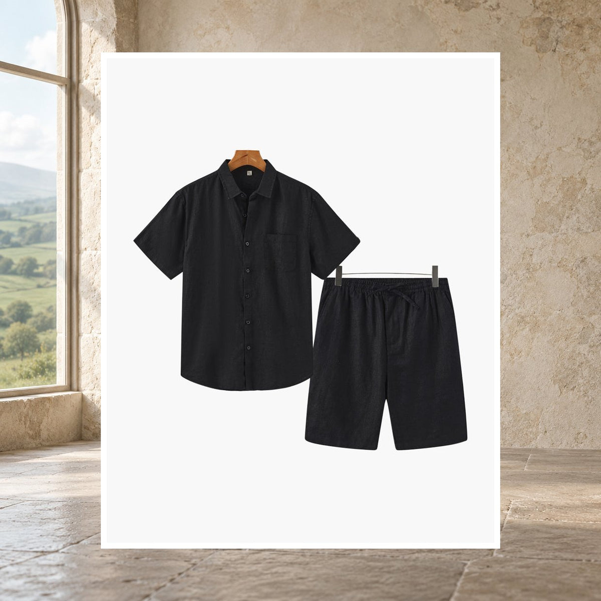 Eoin Linen Shorts Set
