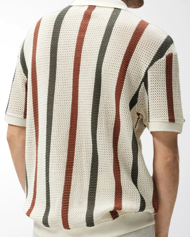 Killian Stripe Knit Polo