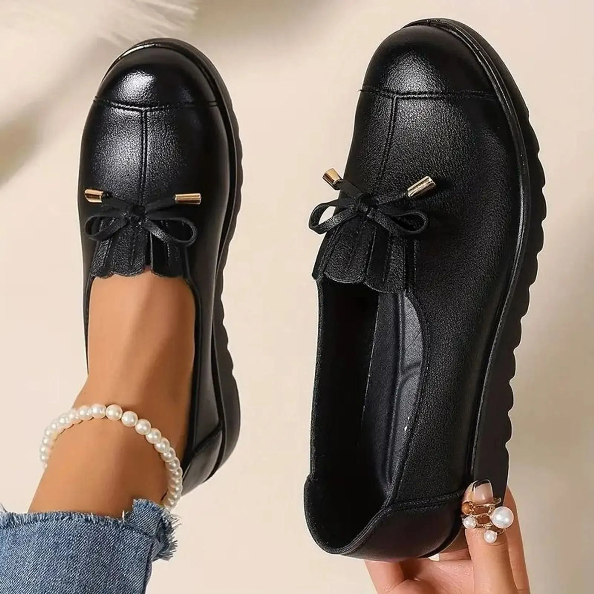 Clare Bow-Detail Comfort Loafers