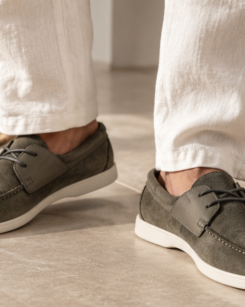 Eamon Suede Lace-Up Loafers