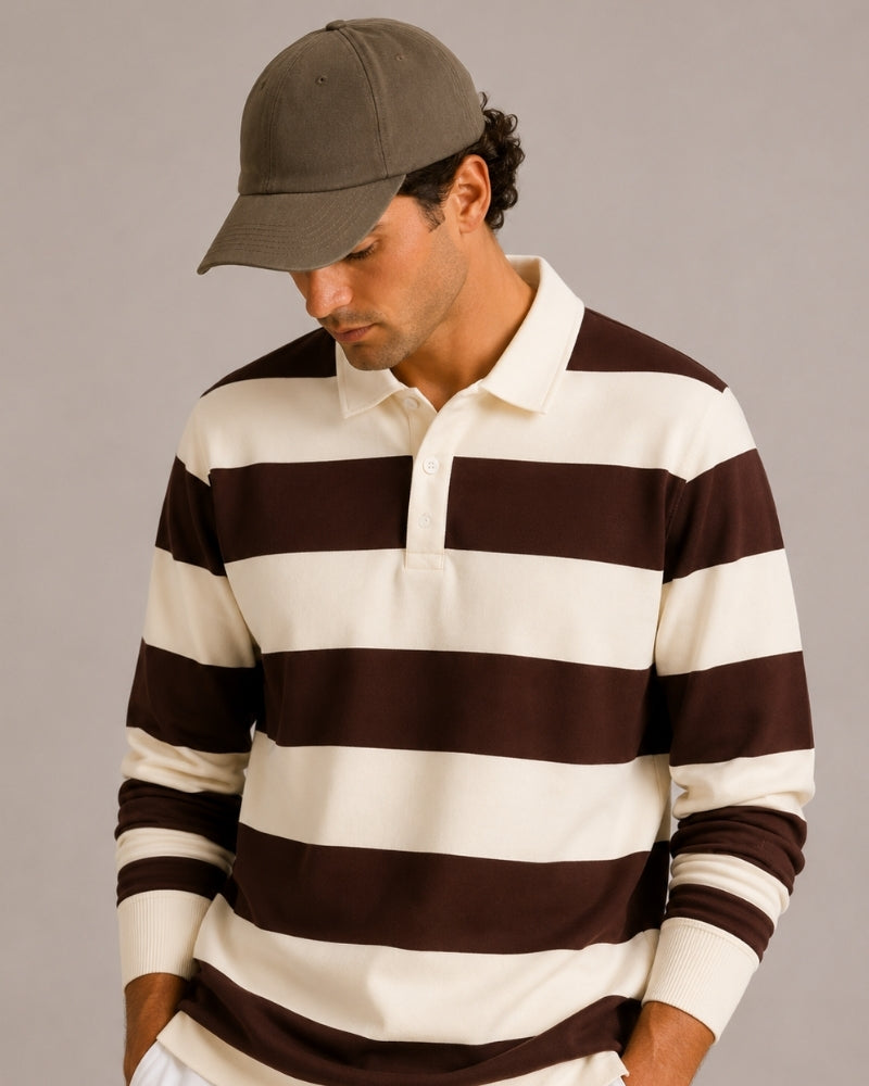Ruairi Vintage Stripe Rugby Polo