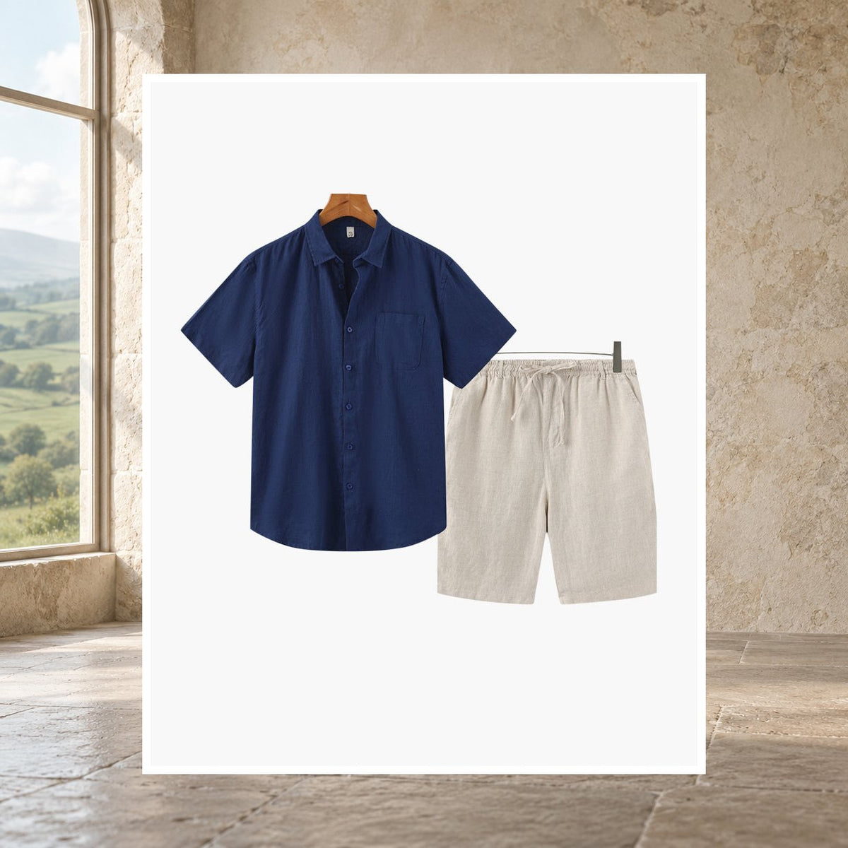 Eoin Linen Shorts Set