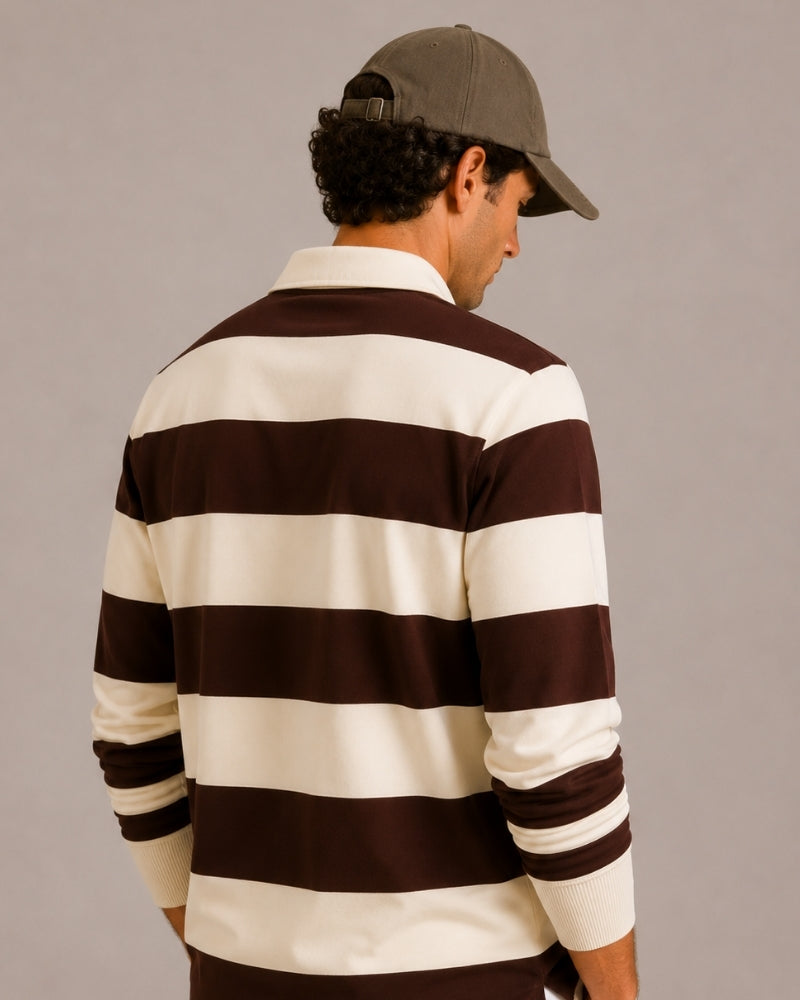 Ruairi Vintage Stripe Rugby Polo