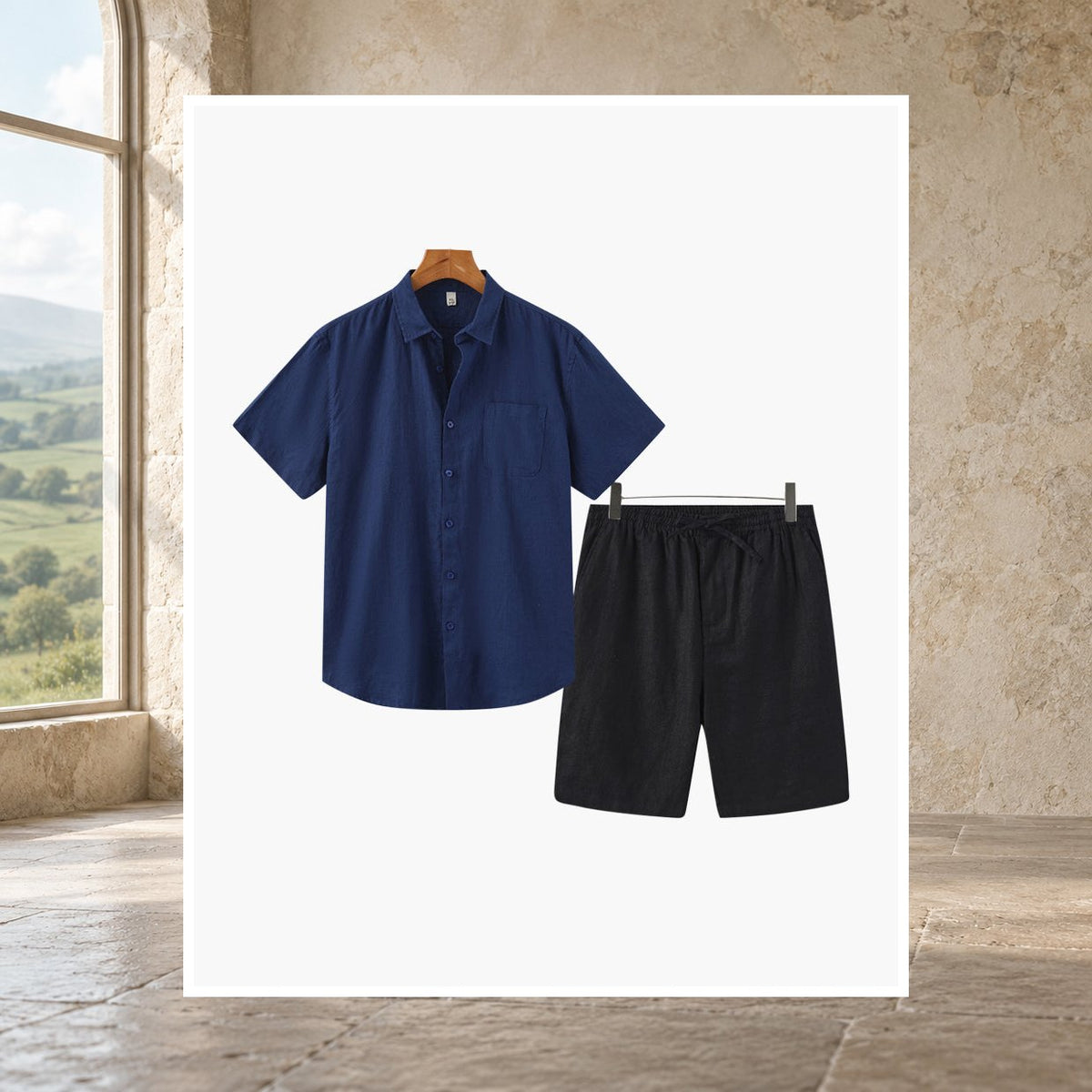 Eoin Linen Shorts Set