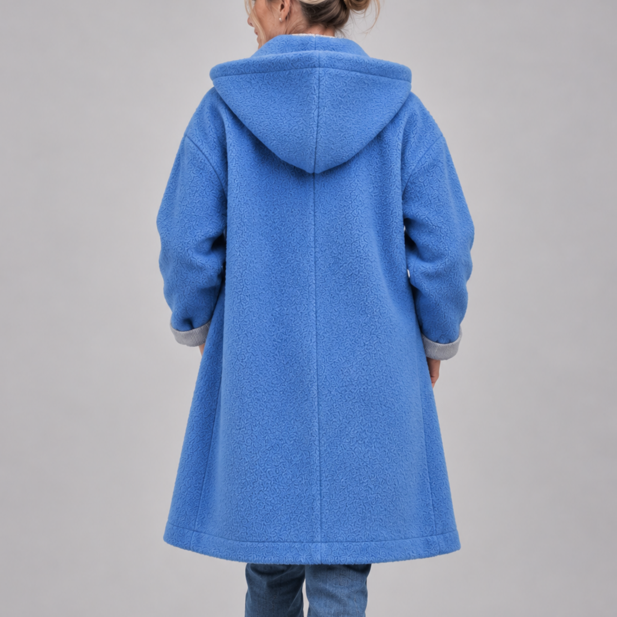 Ava Hooded Textured Coat