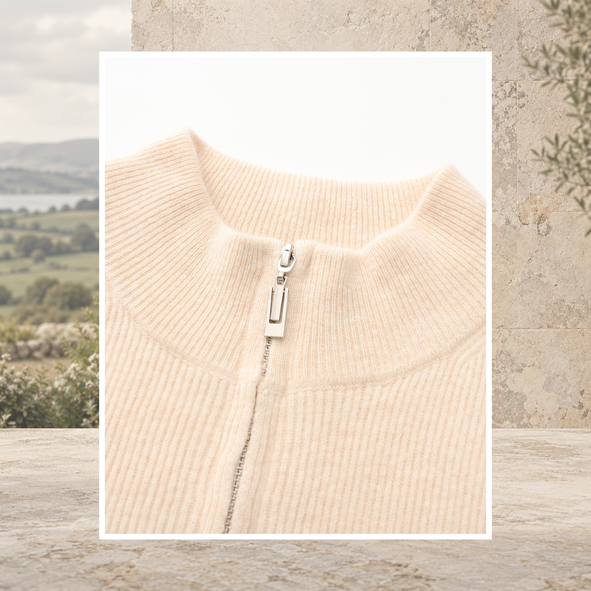 Nevin Cashmere Zip Vest