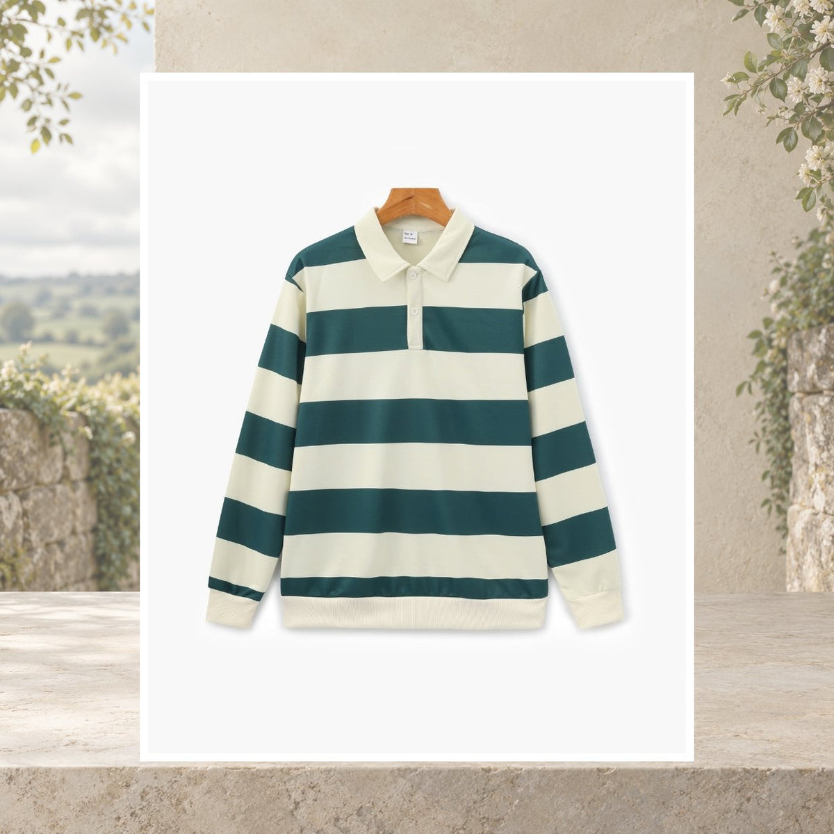 Ruairi Vintage Stripe Rugby Polo
