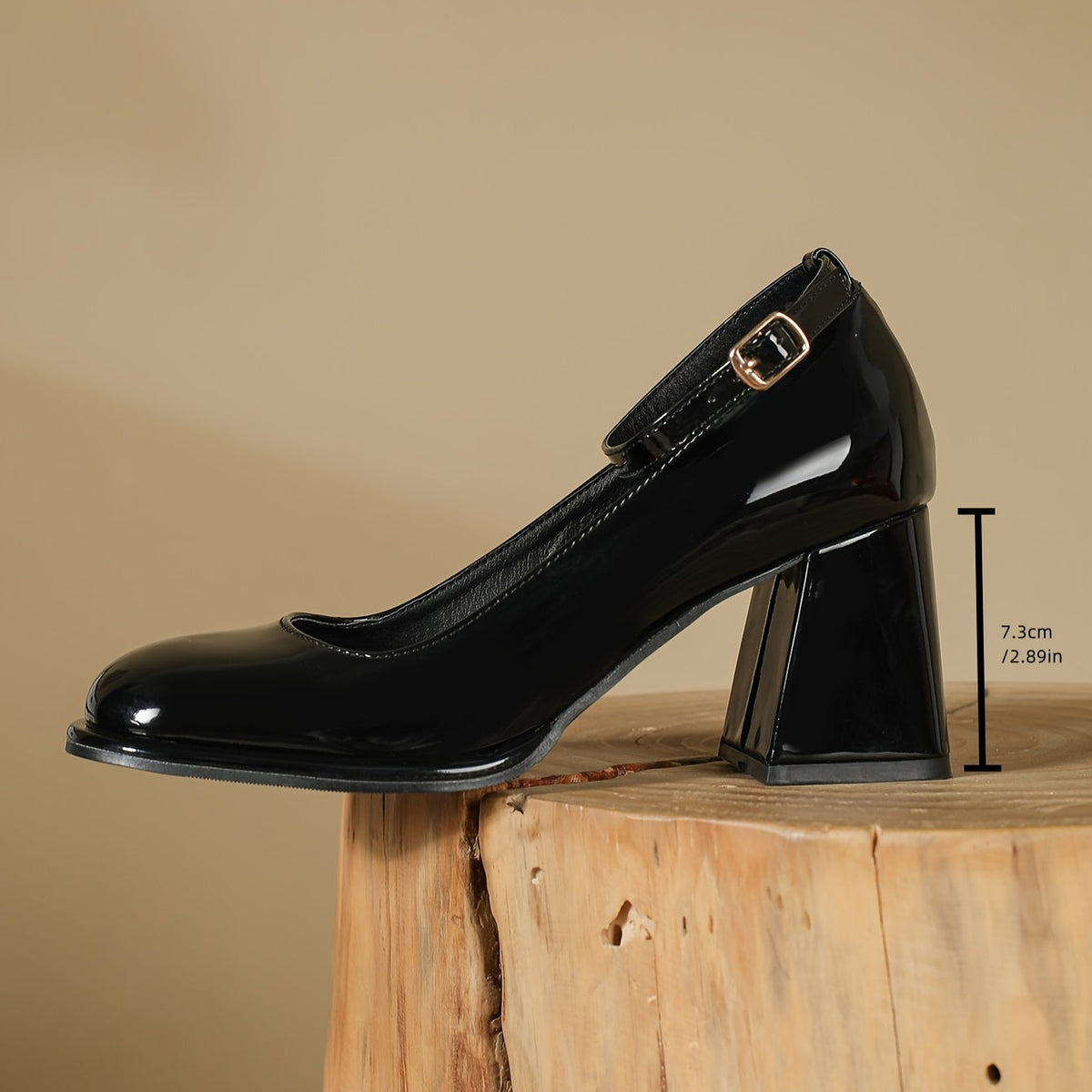 Estelle Patent Block Heels