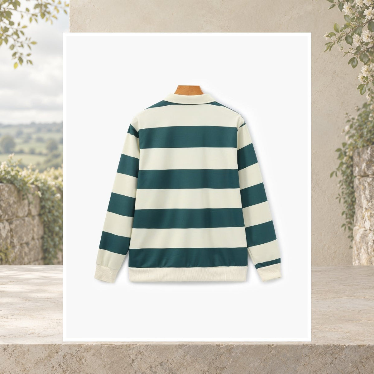 Ruairi Vintage Stripe Rugby Polo