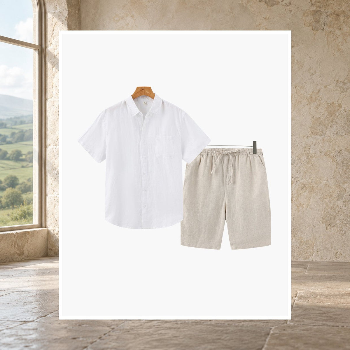 Eoin Linen Shorts Set
