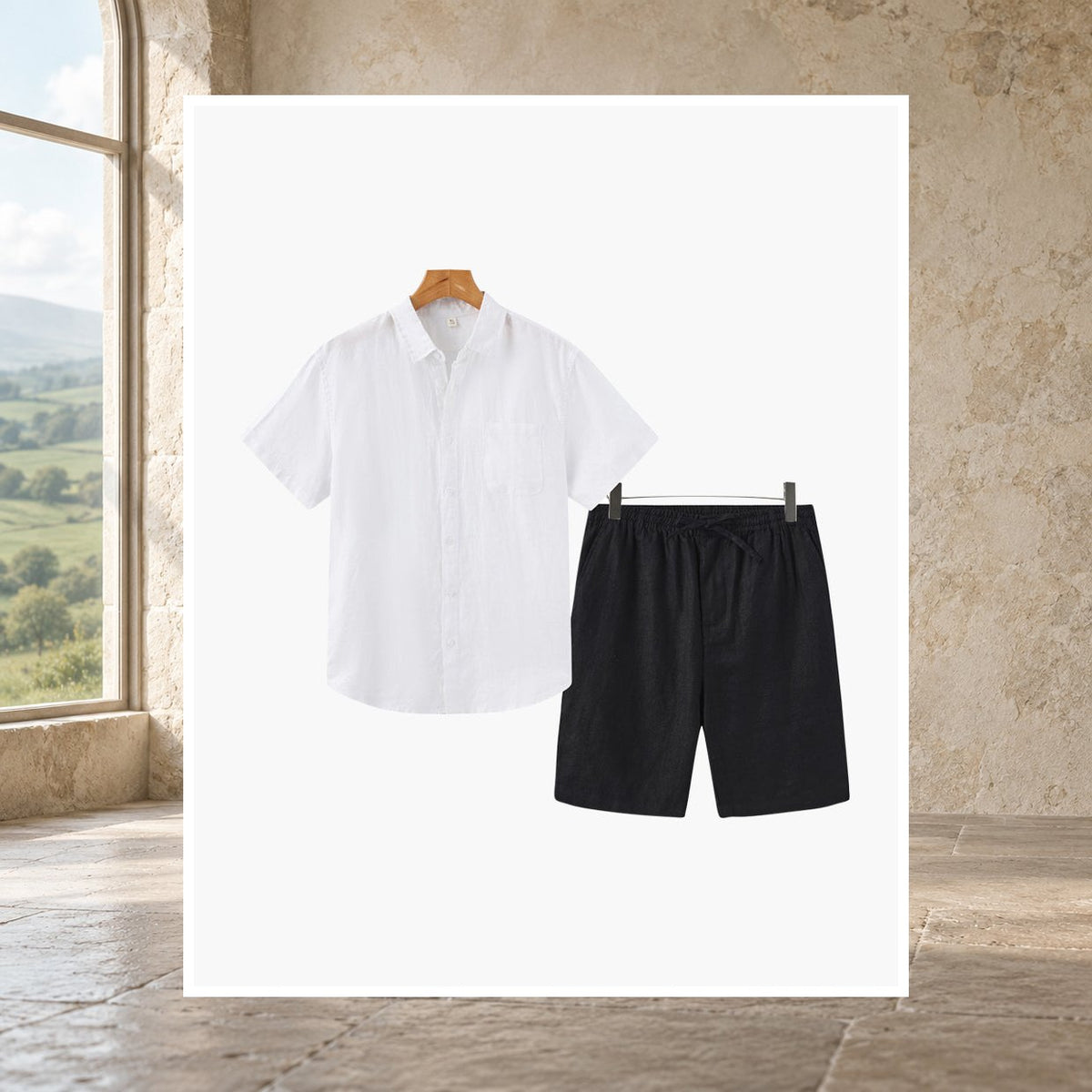 Eoin Linen Shorts Set