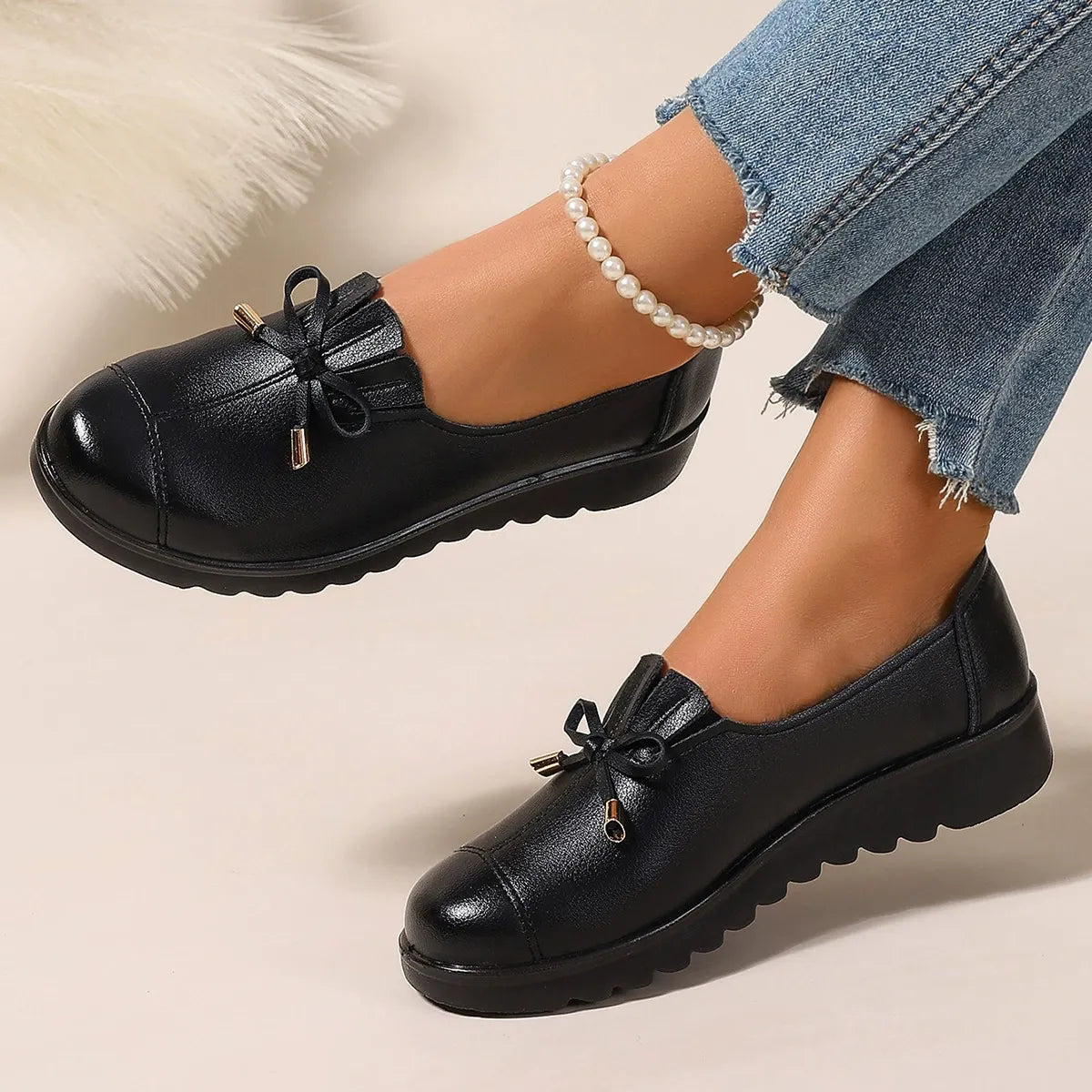 Clare Bow-Detail Comfort Loafers