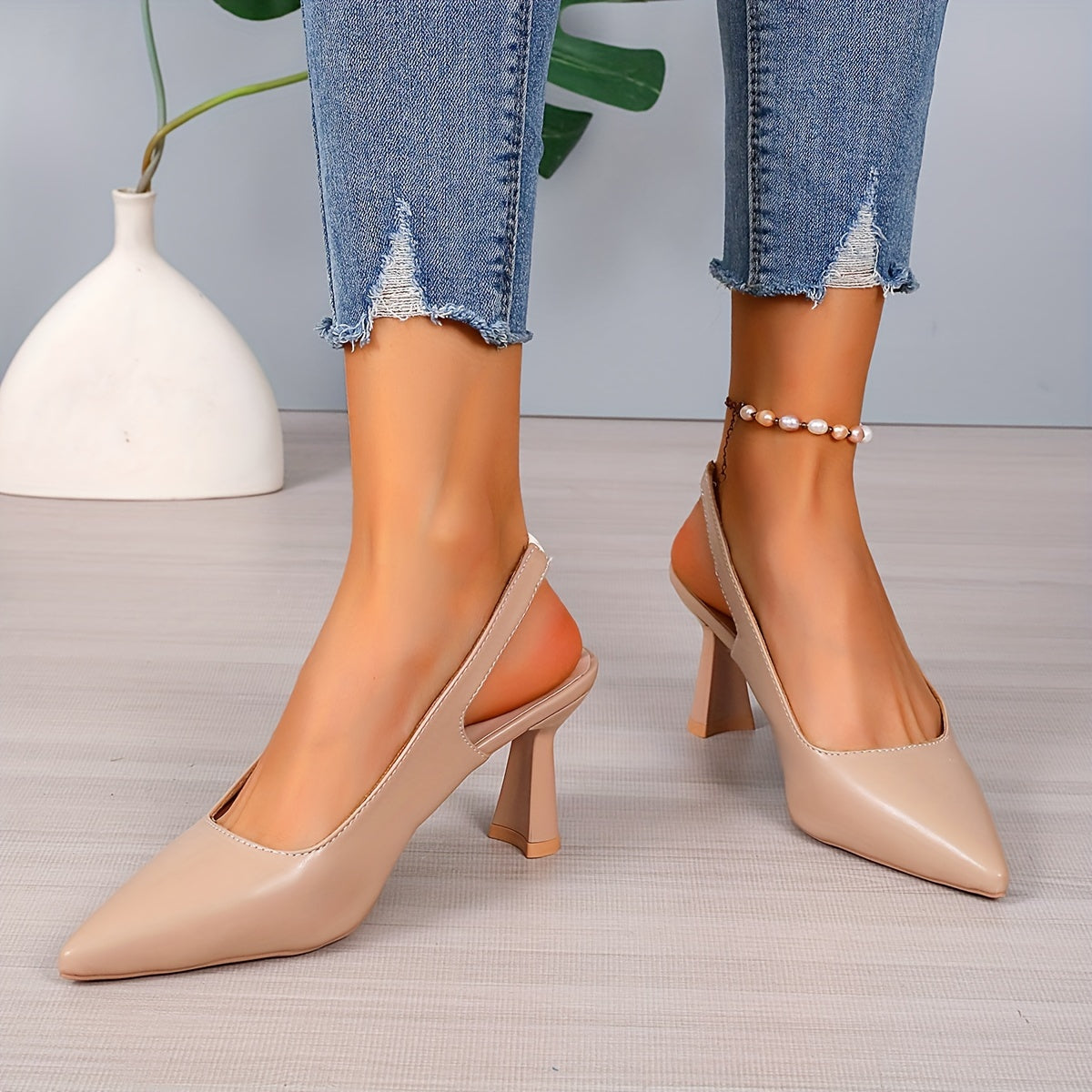 Marina Pointed Slingback Heels