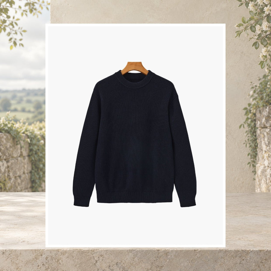Tiernan Rib-Knit Crewneck