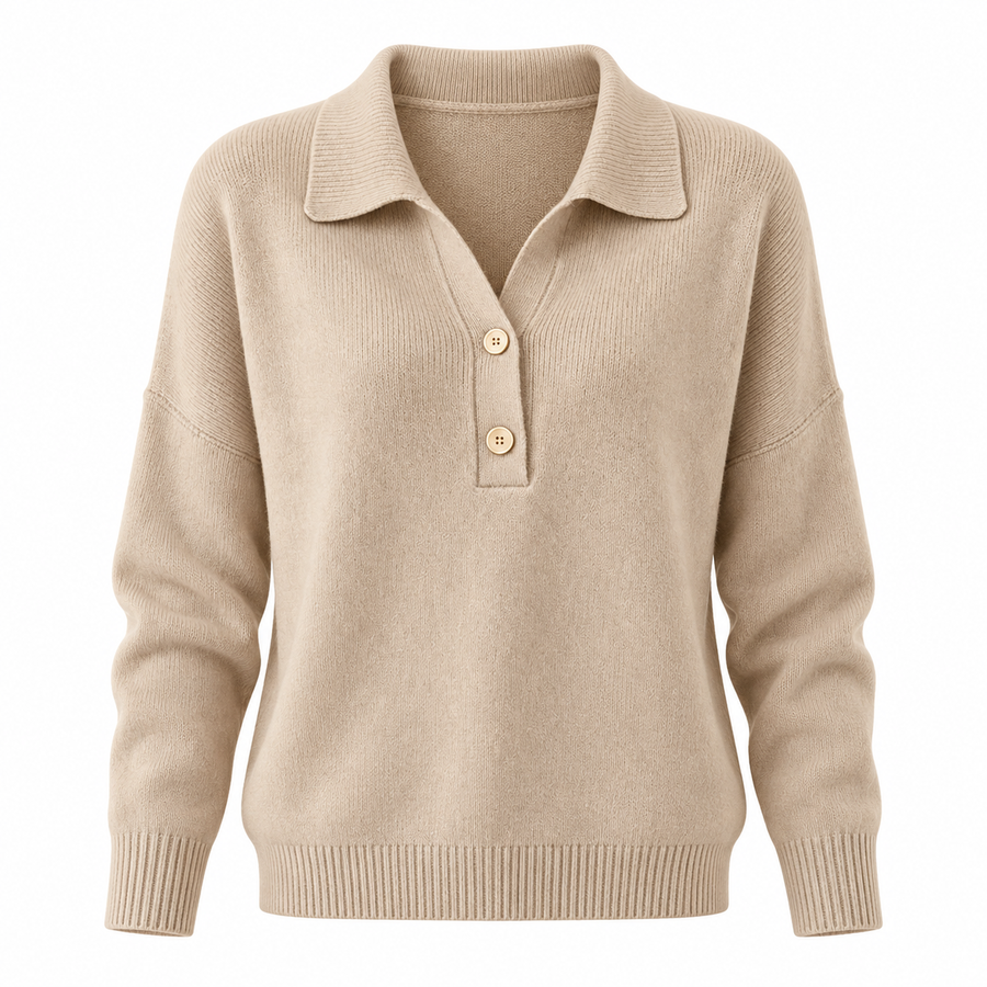 Aisling Collared Button Jumper